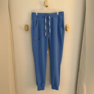 Figs Zamora Jogger Scrub Pants - Ceil Blue - Size Medium/Tall